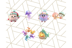 3D Under the Sea Christmas Clipart, Ocean Life Christmas PNG Product Image 2