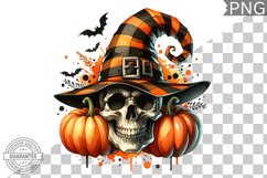 Halloween Skull Sublimation - Clipart PNG Design Product Image 1