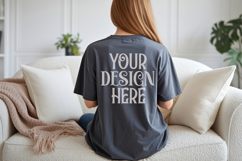 crimson Comfort Colors C1717 Shirt Mockup, CC 1717 T-shirt Product Image 1