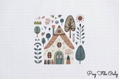 Scandinavian Folk Art Winter Clipart PNG Product Image 1