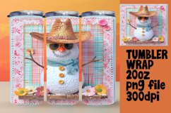 Snowman Wonderland Sublimation Tumbler Wrap 20oz Holiday Product Image 1