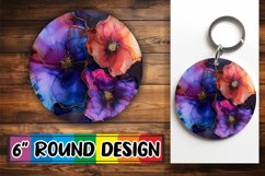 Gilded 3D Bloom Sublimation Coasters Product Image 1