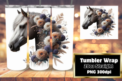 20oz Tumbler Wrap for DIY , Horse Product Image 1
