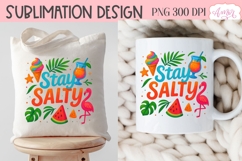 Summer T-shirt sublimation design, Stay Salty sublimation Product Image 5