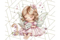 Bookish Fairy PNG Clipart, Whimsical Reading Elements Png Product Image 2
