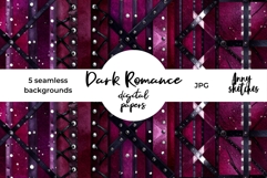 Dark Burgundy Seamless Pattern Gothic Romance Background Product Image 2