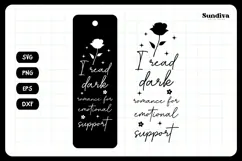 Dark Romance Bookmark Saying SVG | Dark Romance For Support Product Image 3