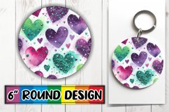 Timeless Keychain Round Style PNG, Heart Product Image 1