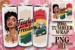 Whimsical Delight 20oz tumbler wrap, Juneteenth Product Image 1