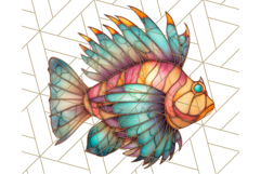 Stained Glass Sea Creatures PNG Clipart, Ocean Fantasy Product Image 2