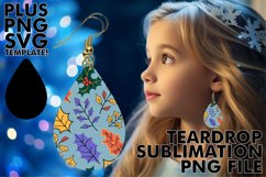 Fashionable Teardrop Earrings Art, Christmas Product Image 1