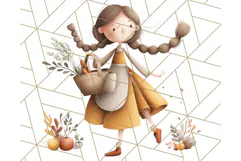 Cottagecore Halloween Clipart Cozy PNG, Autumn Fall Png Product Image 2