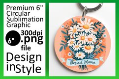 Round Sublimation Car Coaster - Mom's Day Print Product Image 1