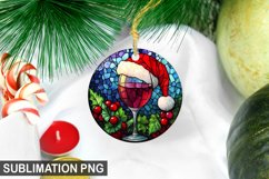 Christmas Santa Wineglass Ornament | Christmas Ornament PNG Product Image 1