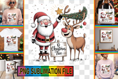 Sweet TSHIRT Designs Art PNG, Funny Santa Product Image 1