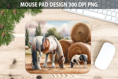 Horse Mouse pad Sublimation - Thanksgiving Animal PNG Design Product Image 1