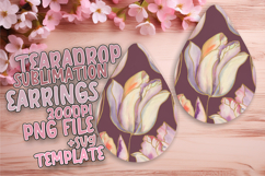 Trendy Teardrop Design for Earrings , Flower Pattern Product Image 1