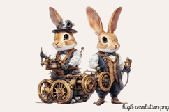 Steampunk Easter Sublimation Clipart PNG Product Image 1