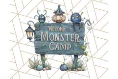 Midnight Monster Camp Out Clipart PNG, Halloween Png Product Image 2
