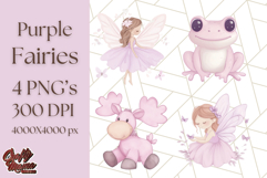 Pastel Purple Fairy Garden Clipart Enchanted Cottagecore Png Product Image 1