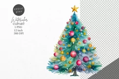 Christmas clipart, Christmas tree clipart, Winter clipart Product Image 1