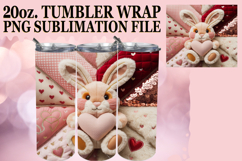 Vibrant Thoughts 20oz tumbler wrap, Valenines Animals Product Image 1