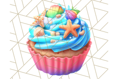 Bright Summer Cupcake PNG Clipart, Colorful Cupcakes Product Image 2
