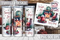 Sublimation Tumbler WRAP Christmas Design Quote Watercolor Product Image 1
