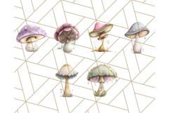 Mushroom Clipart, Realistic Forest Mushrooms PNG Product Image 2