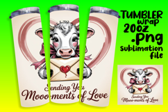Playful 20oz Tumbler Template , Cute Cow Product Image 1