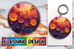 Elegant Floral Keychain Art Product Image 1