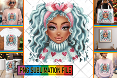 Whimsical Tote Bag Designs PNG, Afro Girl Product Image 1