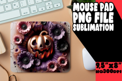 Blissful Mouse Pad Sublimation Magic, 3D Pumpkin Product Image 1