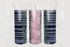 Custom Name Navy Blue glitter silk 20 oz tumbler sublimation Product Image 1