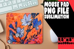Colorful Flower Patterns Mouse Pad PNG Product Image 1