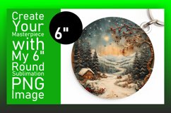 Artful Round Design for Keychains , Christmas Product Image 1