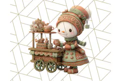 Snowman Family Clipart PNG Winter Holiday Art Product Image 2