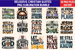Christian Quotes PNG Sublimation Bundle | 38 Religious PNGs Product Image 1