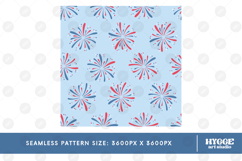American 4th of July Patriotic Fireworks Seamless Pattern Product Image 2