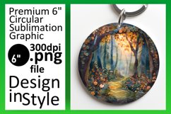 Beautiful 3D Summer Wrap for Round Design Sublimation Product Image 1