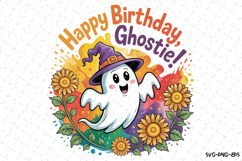 Happy Birthday Ghostie Svg | Halloween Svg | Svg Cut Files Product Image 1