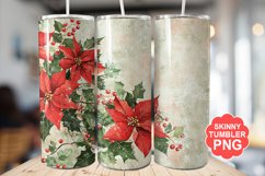 Christmas Flowers Tumbler | Christmas Tumbler Wrap Product Image 1