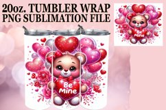 Cozy Sublimation 20oz tumbler wrap, Valentines Product Image 1