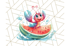 Tropical Fruit Party Animals PNG Clipart, Cute Summer Animal Product Image 2