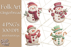 Christmas Felt Gingerbread Village PNG Clipart Product Image 1