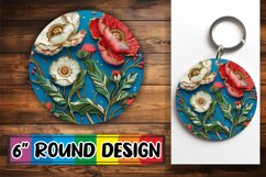 3D Floral Fantasy: Spring Circle Design Product Image 1