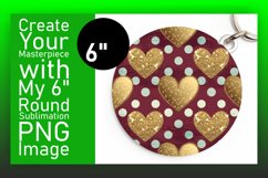 Elegant Round Design PNG Coaster , Heart Product Image 1