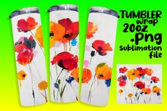 Tranquil Floral Haven 20oz Tumbler Sublimation Wrap Product Image 1