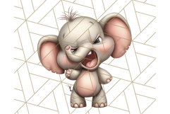 Adorable Angry Animals Clipart PNG, Cute Moody Faces Png Product Image 2