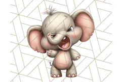 Adorable Angry Animals Clipart PNG, Cute Moody Faces Png Product Image 2